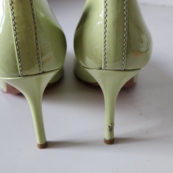 COACH | Patent Leather Herls Rounded Toe In Mint Green Sz 7.5B - Picture 4 of 5
